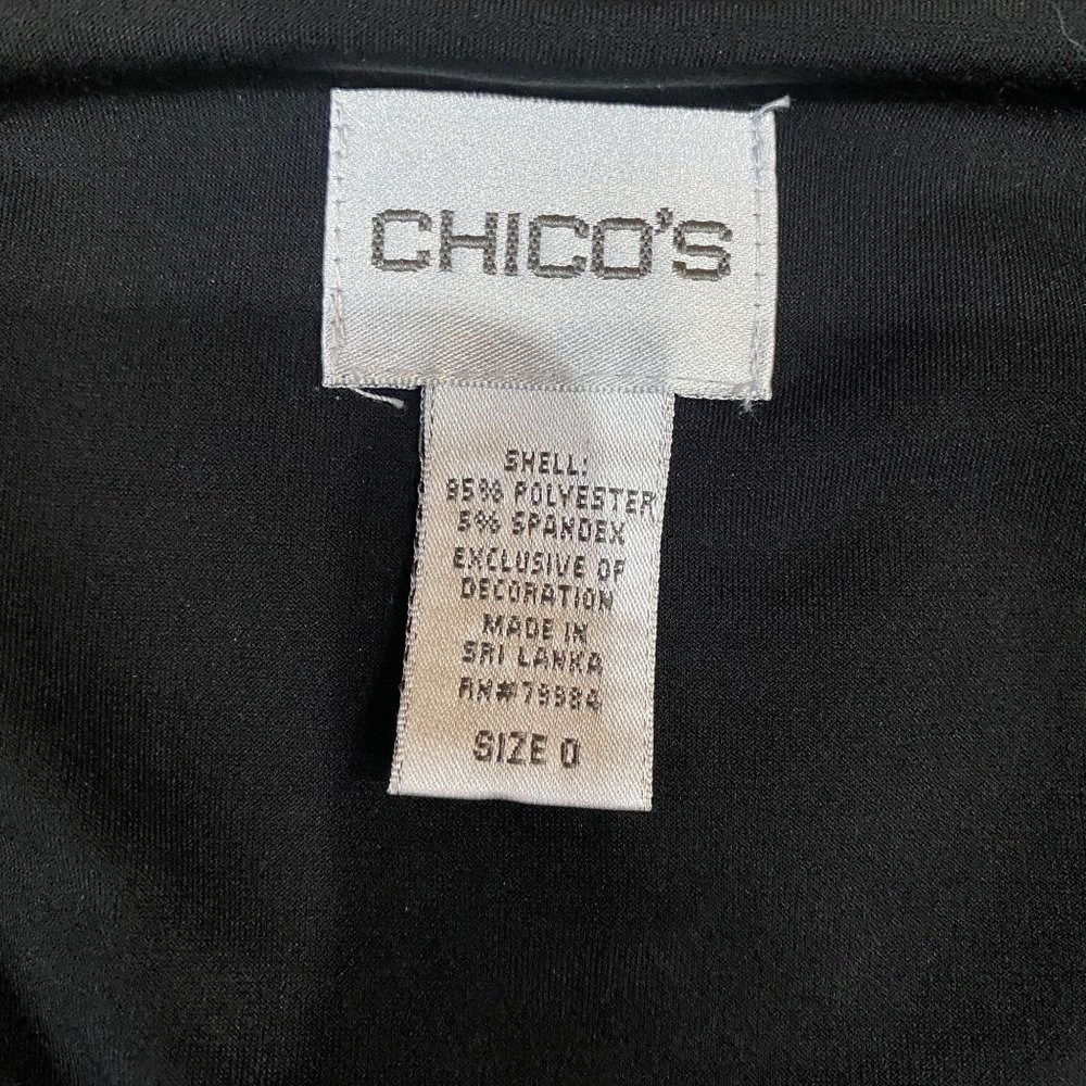 Chico's Beaded Southwestern Dress Size Small 0, Size 4 Stretch Colorful Bell Sle - Picture 7 of 12